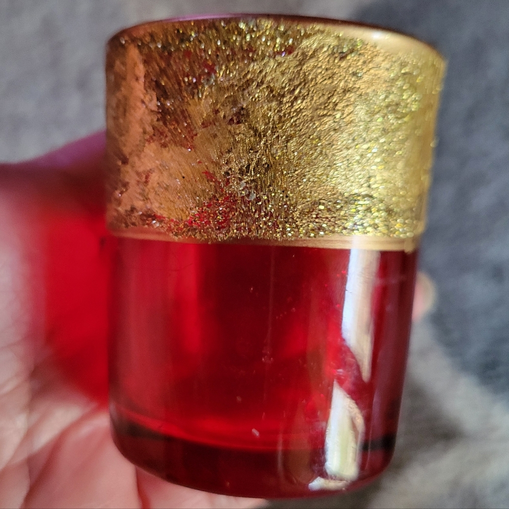 Vintage Culver Valencia Shot Glass Gold Filigree Barware